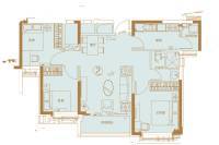 恒大御景湾3室2厅1卫103㎡户型图