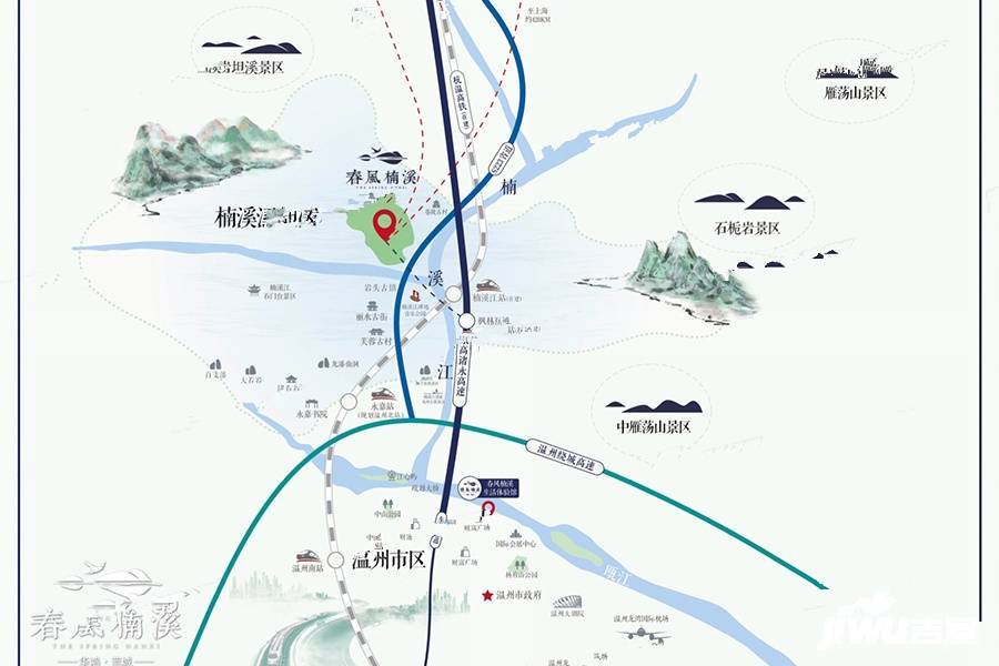 华鸿蓝城春风楠溪位置交通图