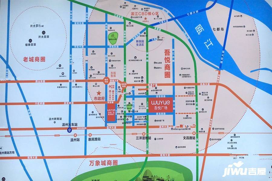 温州吾悦广场澜悦府位置交通图