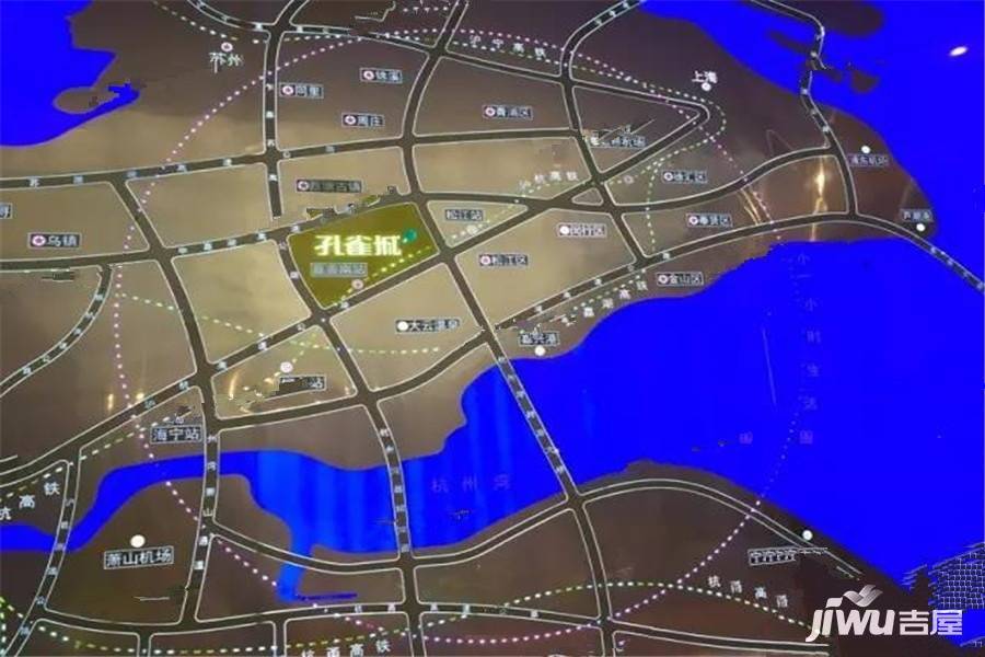 新西塘孔雀城位置交通图图片