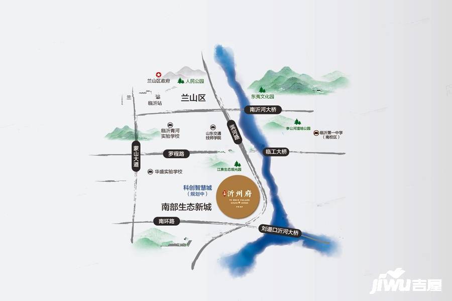 天泰沂州府位置交通图图片
