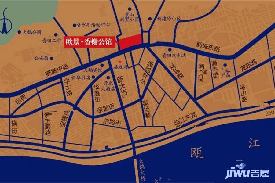 欧景香榭公馆位置交通图