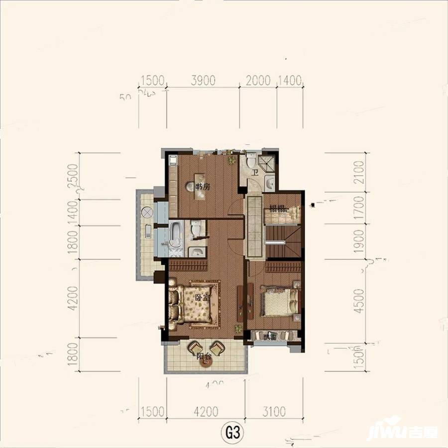 一品南明6室2厅3卫151㎡户型图