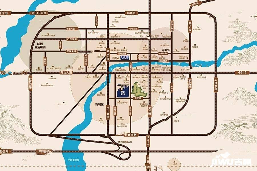 罗山碧桂园位置交通图
