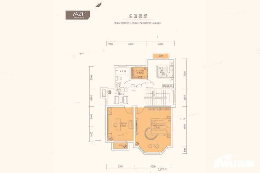 金牛国际社区5室3厅3卫174.8㎡户型图