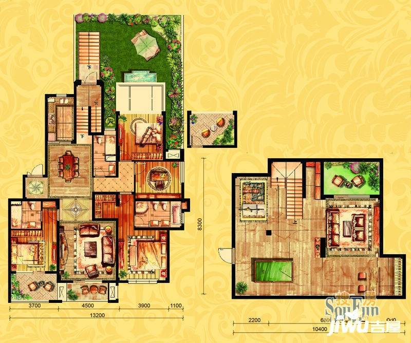 金域隆华庭直销4室3厅2卫170㎡户型图