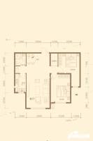 正翔滨河2室2厅1卫99.5㎡户型图