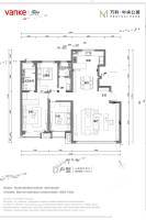 万科中央公园3室2厅2卫153㎡户型图