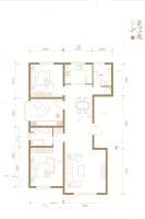 都市庭苑3室2厅2卫130.1㎡户型图