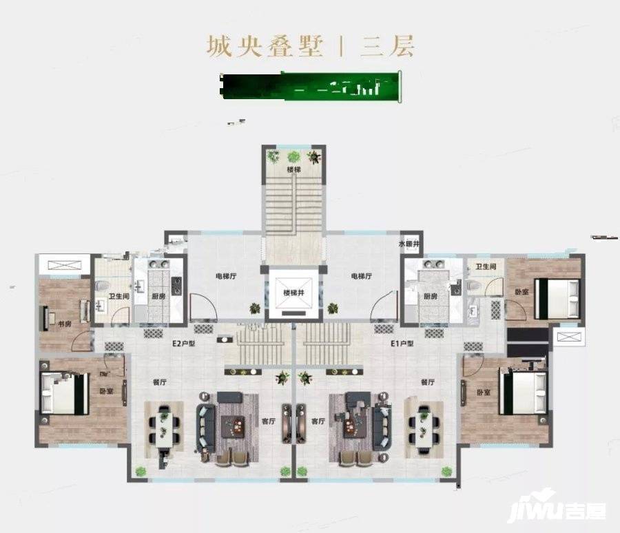 中海铂悦公馆2室2厅1卫180㎡户型图