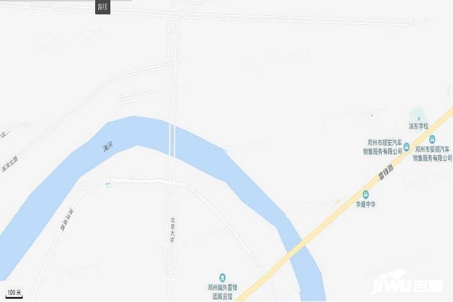 邓州建业公园里位置交通图