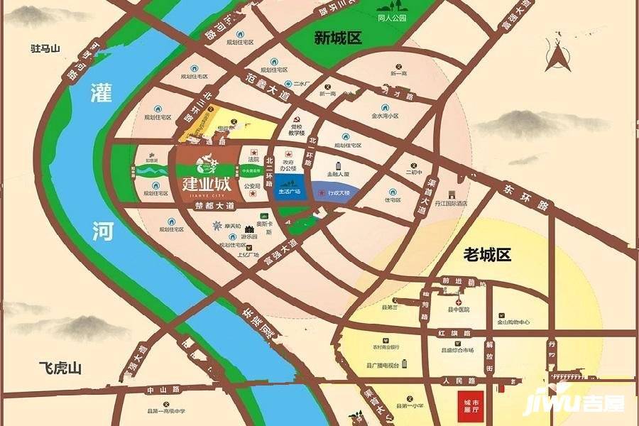 淅川建业城位置交通图
