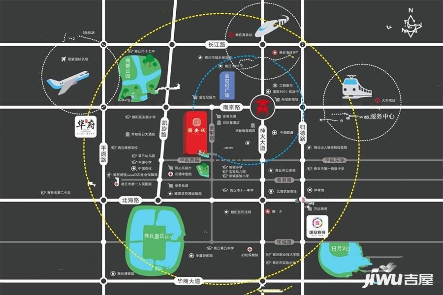 国安城位置交通图