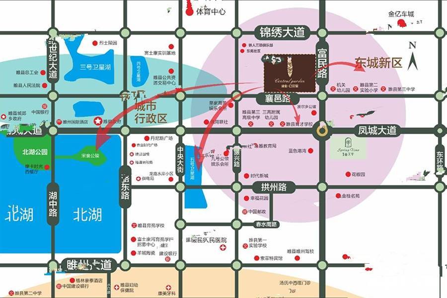 睢县建业公园里位置交通图