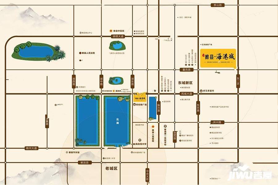 睢县海港城位置交通图
