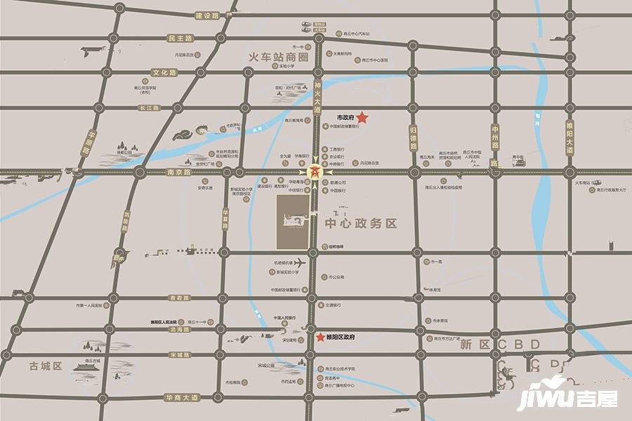 华驰缤纷广场2期位置交通图