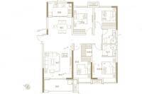 名门城悦园4室2厅2卫140㎡户型图