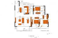 建业橙园4室2厅2卫144㎡户型图