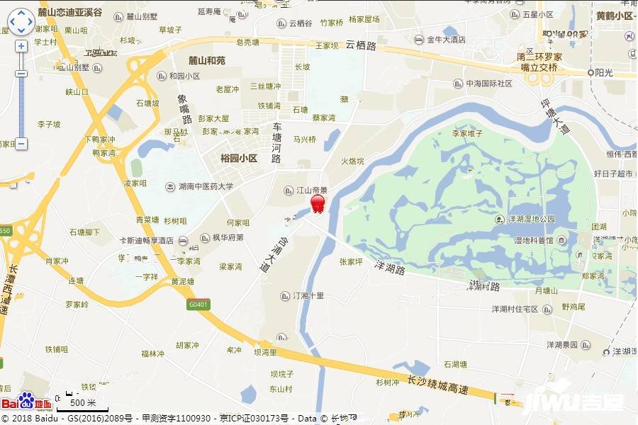 中国铁建洋湖壹品位置交通图