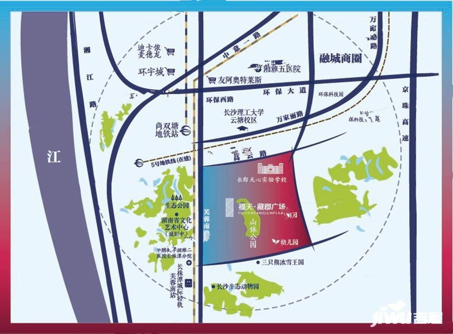 福天藏郡广场位置交通图