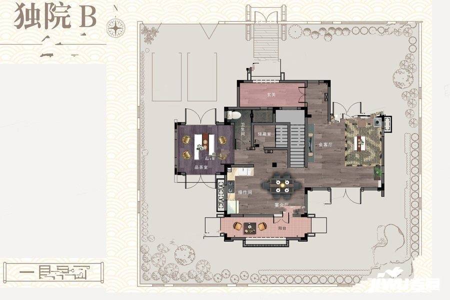 新华联铜官窑古镇4室2厅3卫225.4㎡户型图