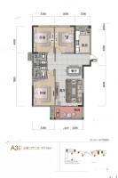 融信澜悦3室2厅2卫116㎡户型图