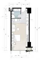 中国铁建洋湖壹品1室1厅1卫56㎡户型图