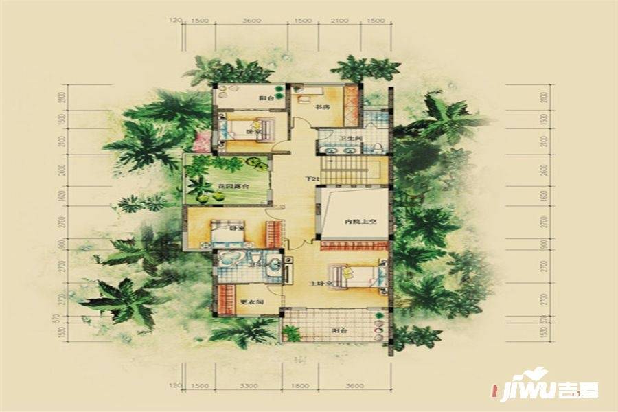 湘江壹号7室4厅5卫290.6㎡户型图