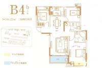 北大资源理想家园3室2厅2卫104.2㎡户型图