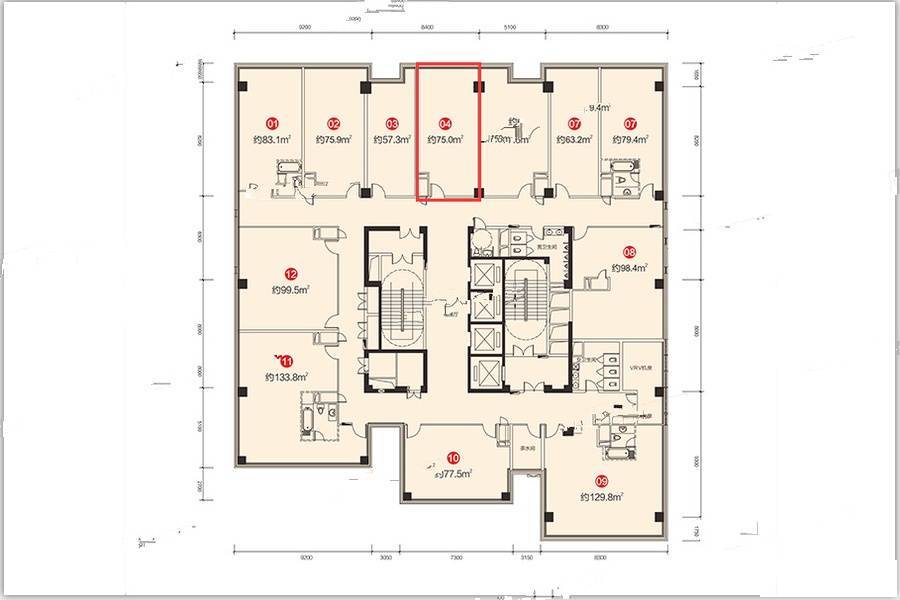 长房东云台普通住宅75㎡户型图