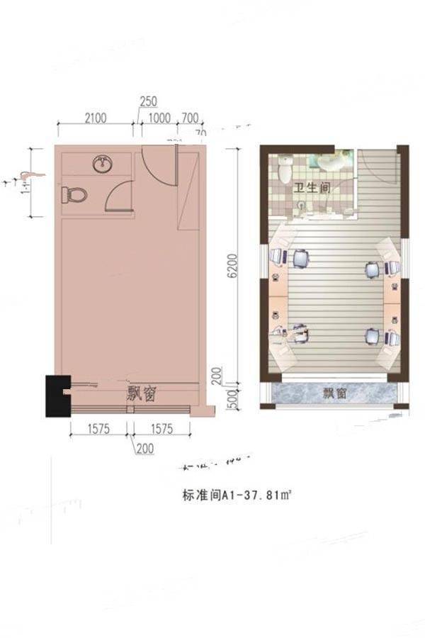 长城万悦汇普通住宅37.8㎡户型图