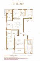 梅溪华府4室2厅3卫238㎡户型图
