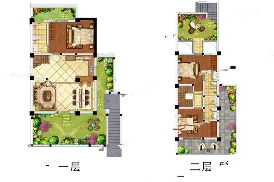 云境（大理苍海高尔夫国际社区）3室2厅3卫68㎡户型图