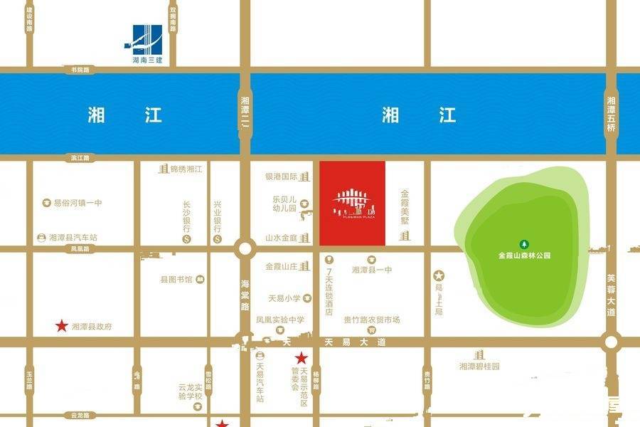天易江湾广场位置交通图