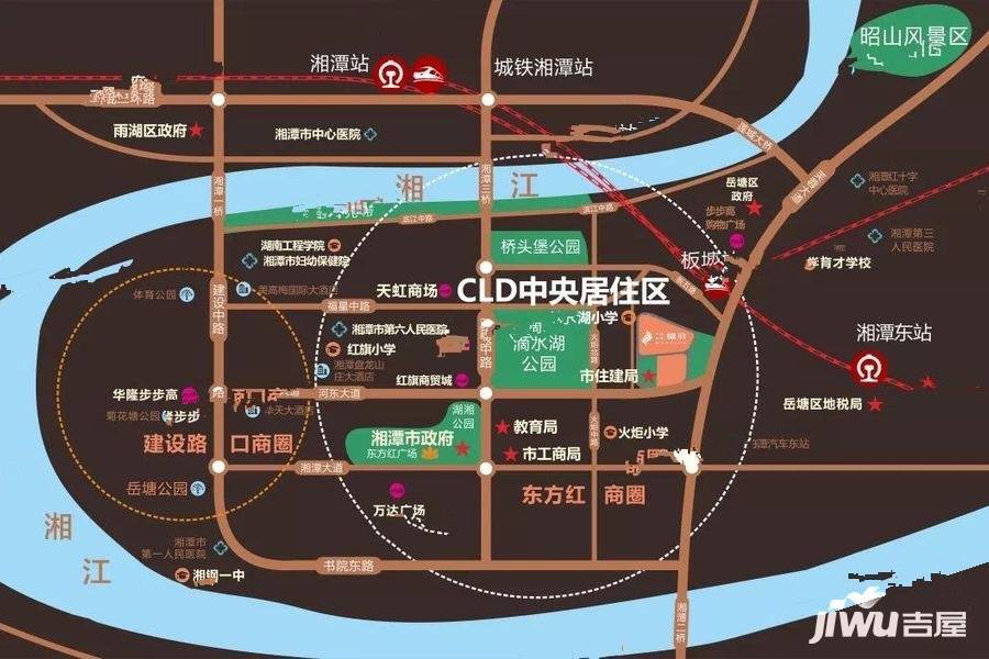 中南旭辉樾府位置交通图