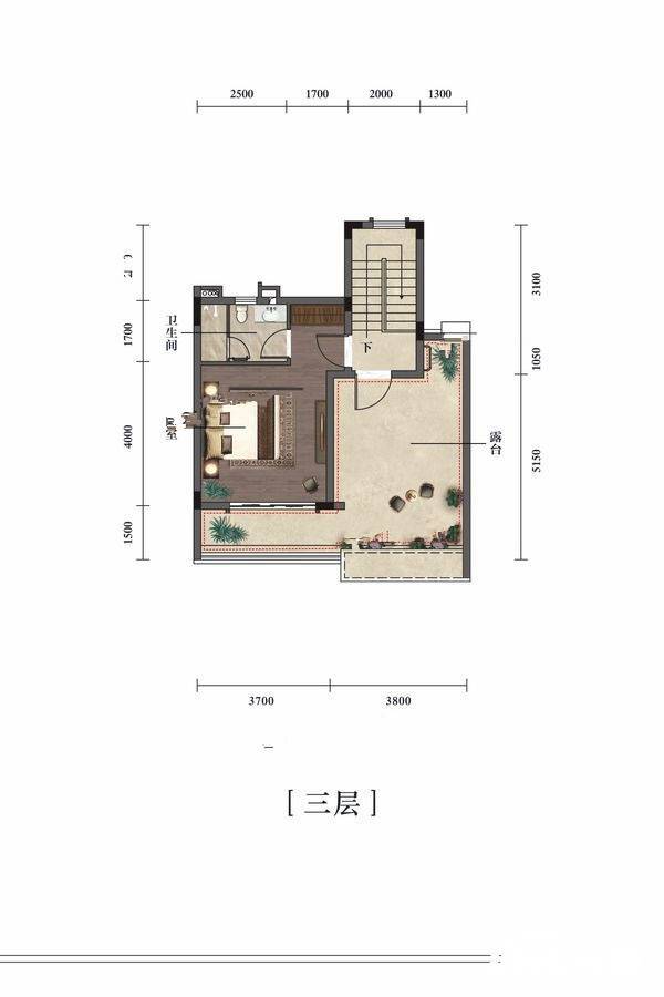 湘江富力城（别墅）4室2厅4卫164.7㎡户型图