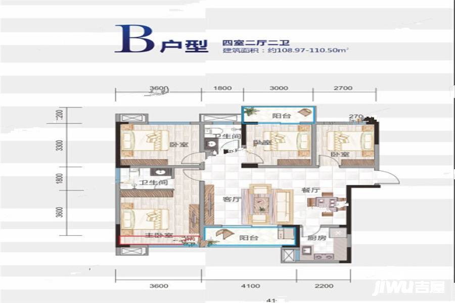 芒果时代广场
                                                            4房2厅2卫
