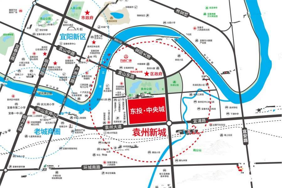 东投中央城位置交通图图片