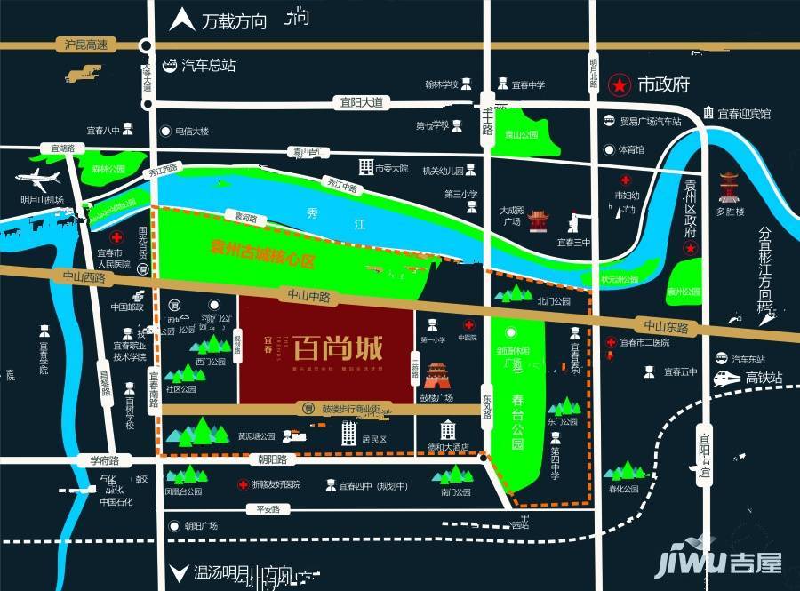 百尚城位置交通图图片