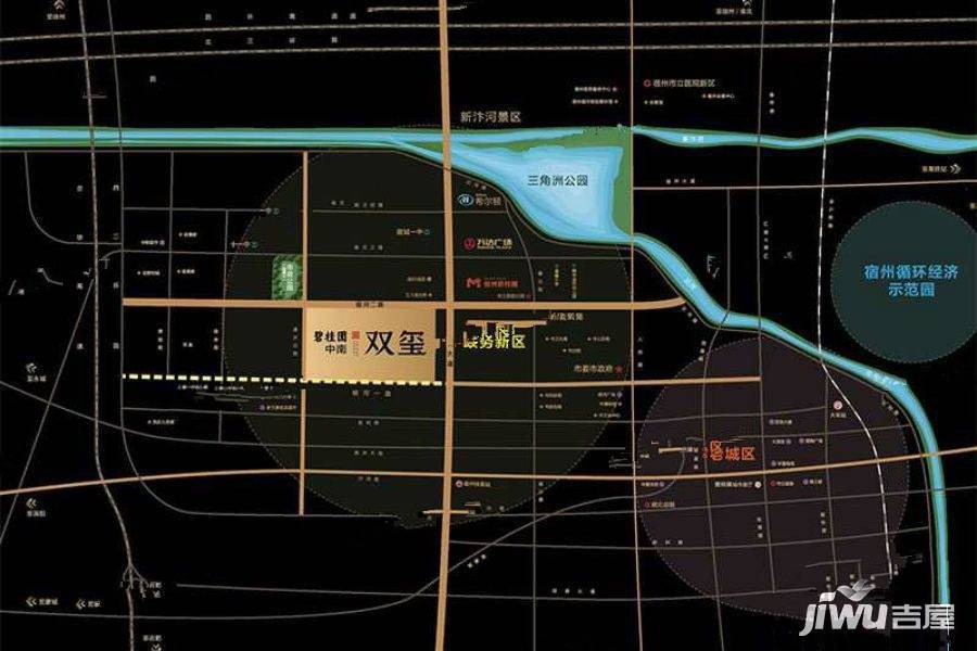 碧桂园中南双玺位置交通图