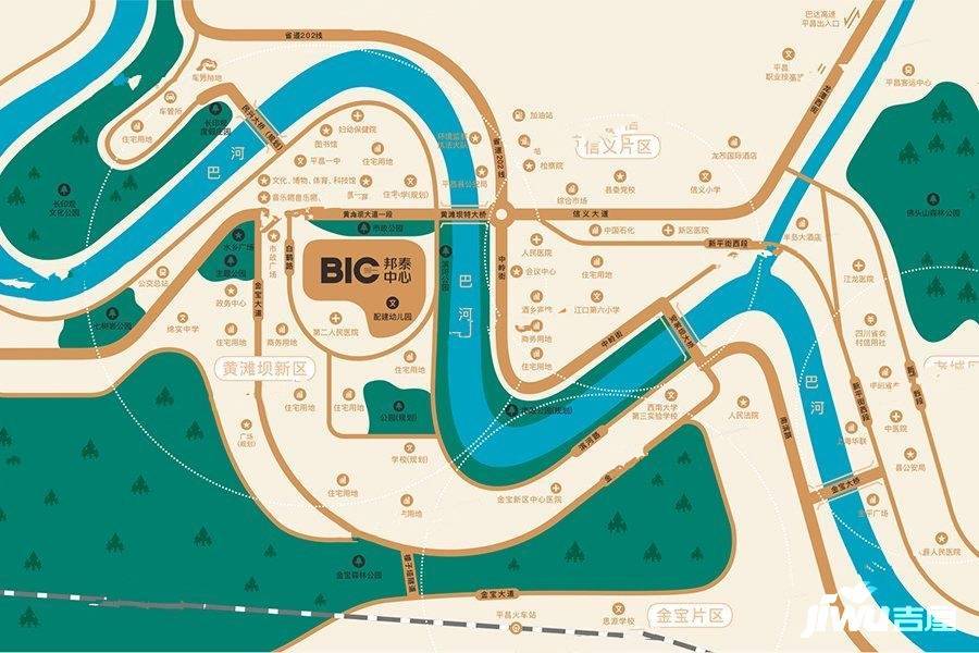 邦泰中心位置交通图