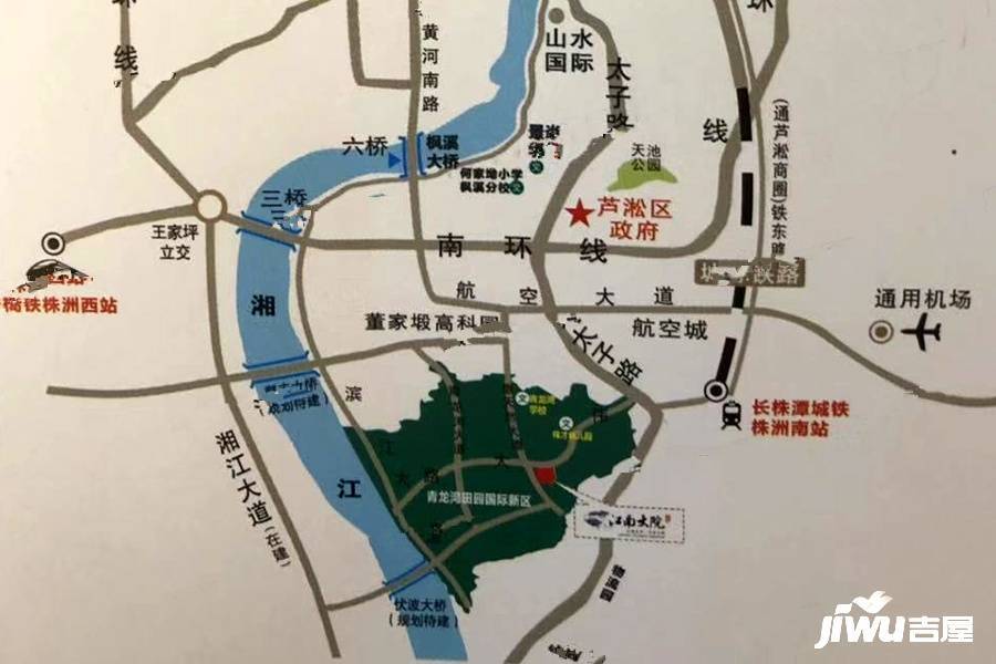 渌口江南大院位置交通图