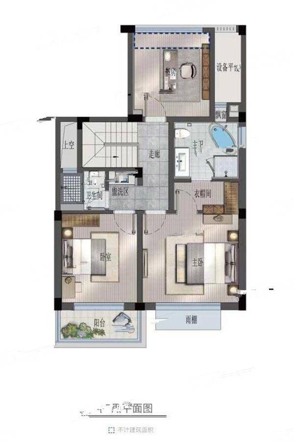 溪悦十锦台公寓4室2厅3卫145㎡户型图