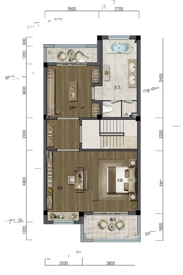 瑞城熙园4室3厅4卫189㎡户型图