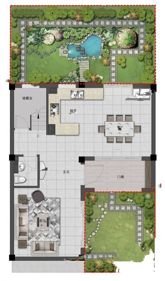 瑞城熙园4室2厅4卫175㎡户型图