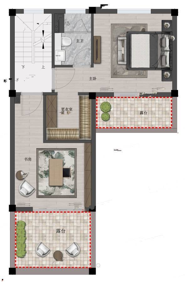 瑞城熙园4室2厅4卫175㎡户型图