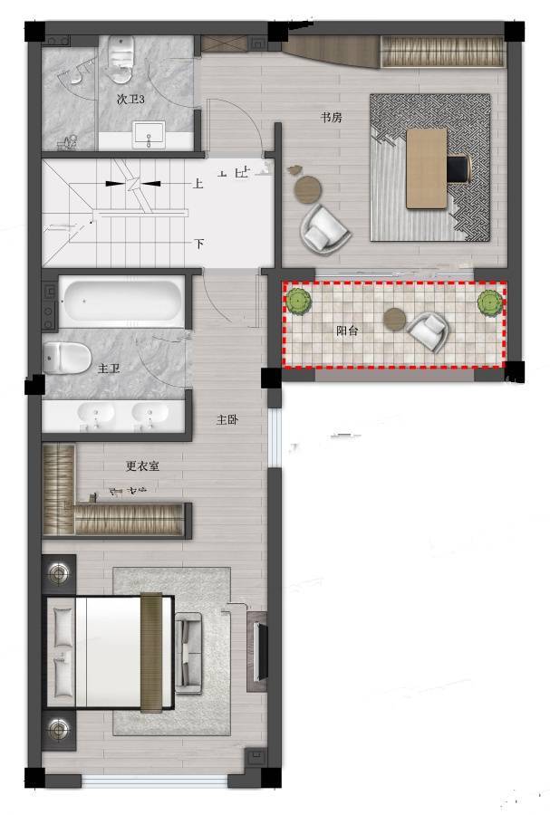 瑞城熙园4室2厅3卫185㎡户型图