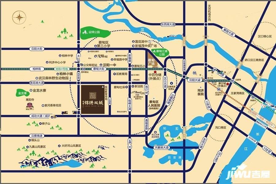 中建锦绣双城位置交通图图片