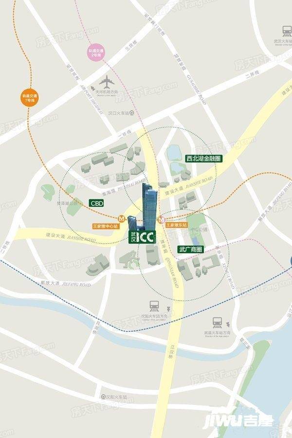 ICC武汉环贸中心位置交通图图片