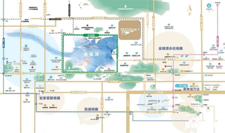 汉口道6号位置交通图图片